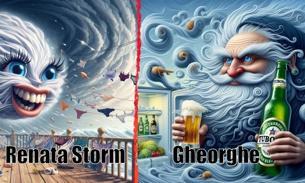 După furtuna Renata care a luat rufele de pe balcoane vine furtuna Gheorghe care ia berea din frigider.