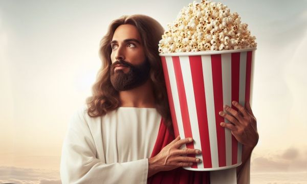 Războiul va dura! Unei femei i s-a arătat Iisus cu o găleată mare de popcorn.