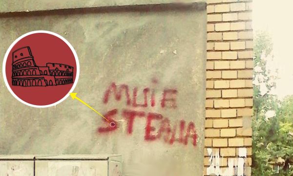 Un turist italian a desenat Colosseumul pe inscripţia 'Mu*e Steaua'.
